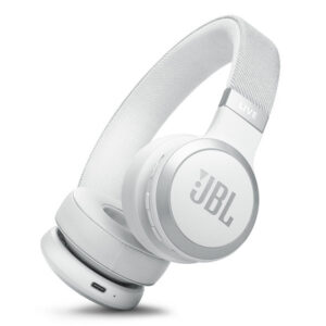 JBL Live 670NC Wireless On-Ear Adaptive Noise Cancelling Headphones (White)