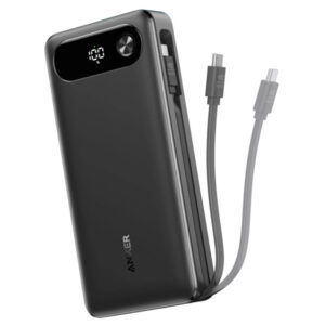 Anker Power Bank 20K 87W with Built-In USB-C Cable in Black - A1383H11-1