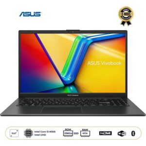 Ordinateur portable - ASUS Vivobook Go 15 - Écran 15.6" FHD - Intel Core i3-N305 - 4Go RAM - 256Go SSD - Intel UHD Graphics - FreeDos - Qwerty / Azerty - Garantie 6 mois