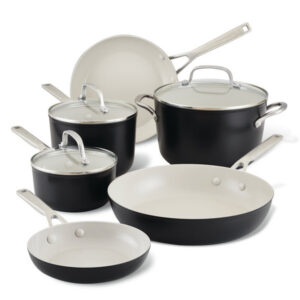 KitchenAid | Hard-Anodized Ceramic Nonstick 9-Piece Cookware Set