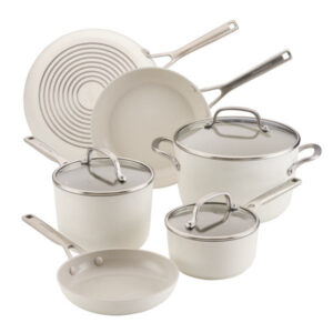 KitchenAid | 9-Piece Hard-Anodized Ceramic Induction Nonstick Cookware Set