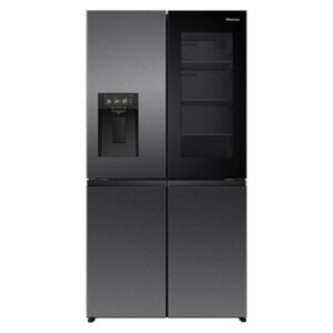 Hisense 615L Quad Door Fridge Freezer with Ice & Water Dispenser – Dark Stainless Steel (PureView)