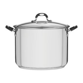 Tramontina Tri-Ply Stainless Steel 30cm, 15.4L Stock Pot with Glass Lid