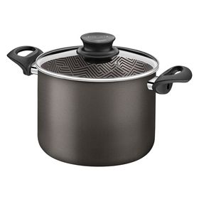 Tramontina Paris Aluminium 20cm, 4.2L Nonstick Stock Pot with Glass Lid