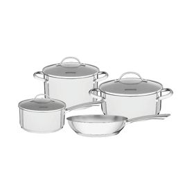 Tramontina 7 Piece Stainless Steel Triple Bottom Cookware Set-Una