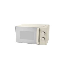 George Home GHMOT001C4W Compact Manual Microwave Oven Textured 17L 700W Cream